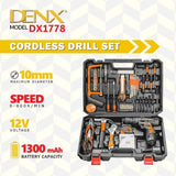 حقيبة الدريل والأدوات المتكاملة للصيانة من DENX (موديل DX1778)